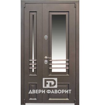 Двустворчатая дверь в офис со стеклами