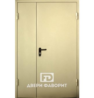 недорогая двустворчатая дверь для технических помещений, с окрасом цикногрунт