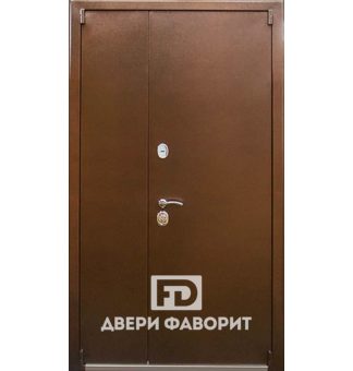 недорогая двустворчатая дверь с полимерно-порошковым покрытием