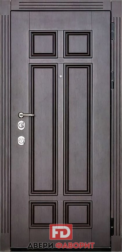 дверь стальная для улицы с терморазрывом с мдф черного цвета