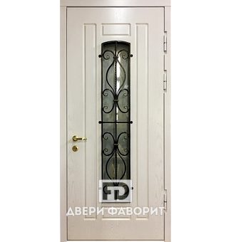 металлическая для улицы дверь с ковкой