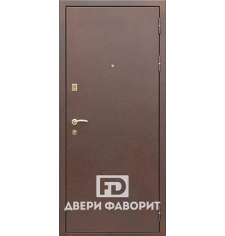 Стальная уличная дверь с цинкогрунтом (3 петли)