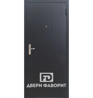 Дверь с отделкой цинкогрунт для улицы